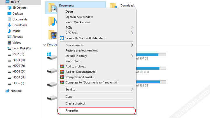 Cách thay đổi vị trí lưu trữ mặc định trên Windows