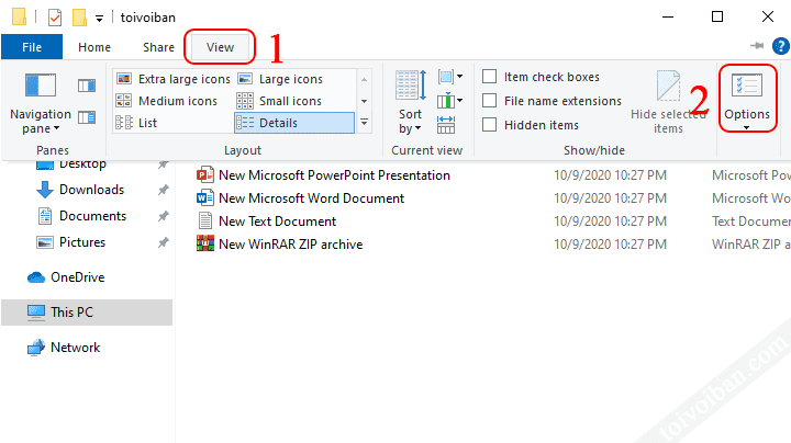 Cách hiện đuôi của file trên Windows 10