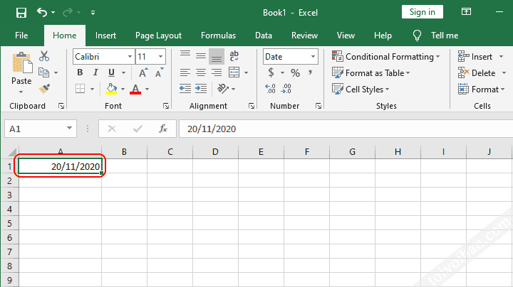 Cách đổi định dạng ngày tháng năm trong Excel